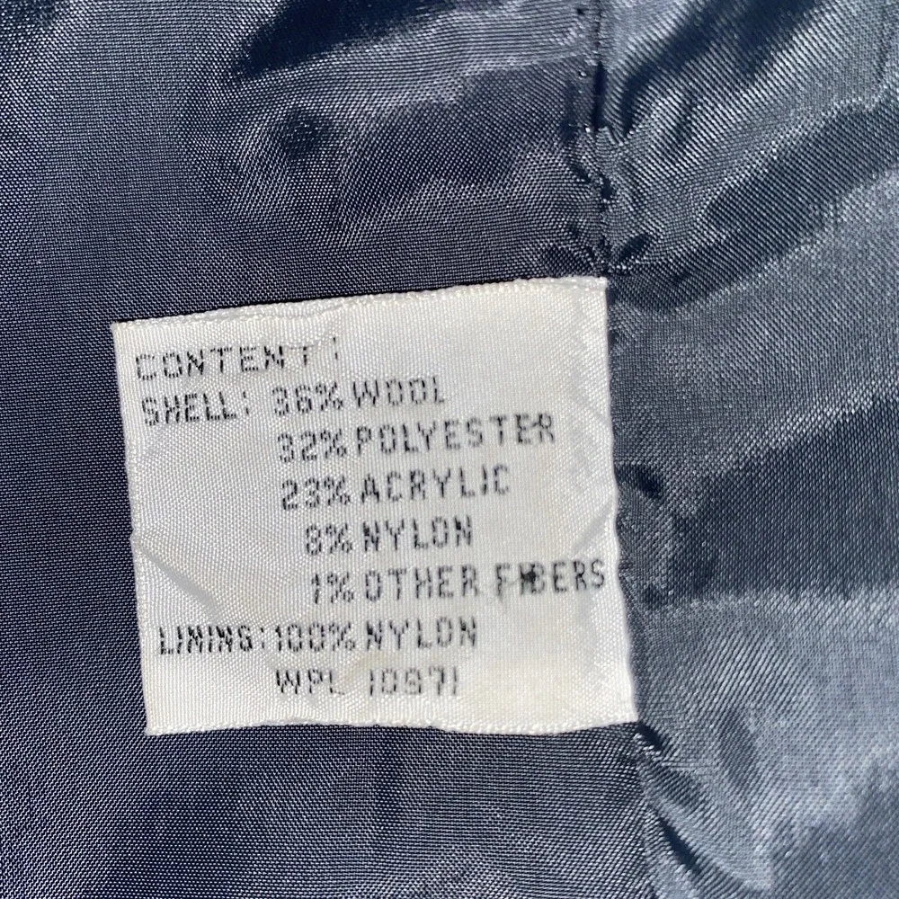 Vintage Braeton Women's‎ 7/8 Wool Coat Herringbone Wool Blend Lined Pockets
